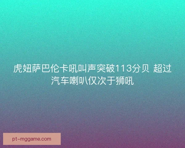 虎妞萨巴伦卡吼叫声突破113分贝 超过汽车喇叭仅次于狮吼